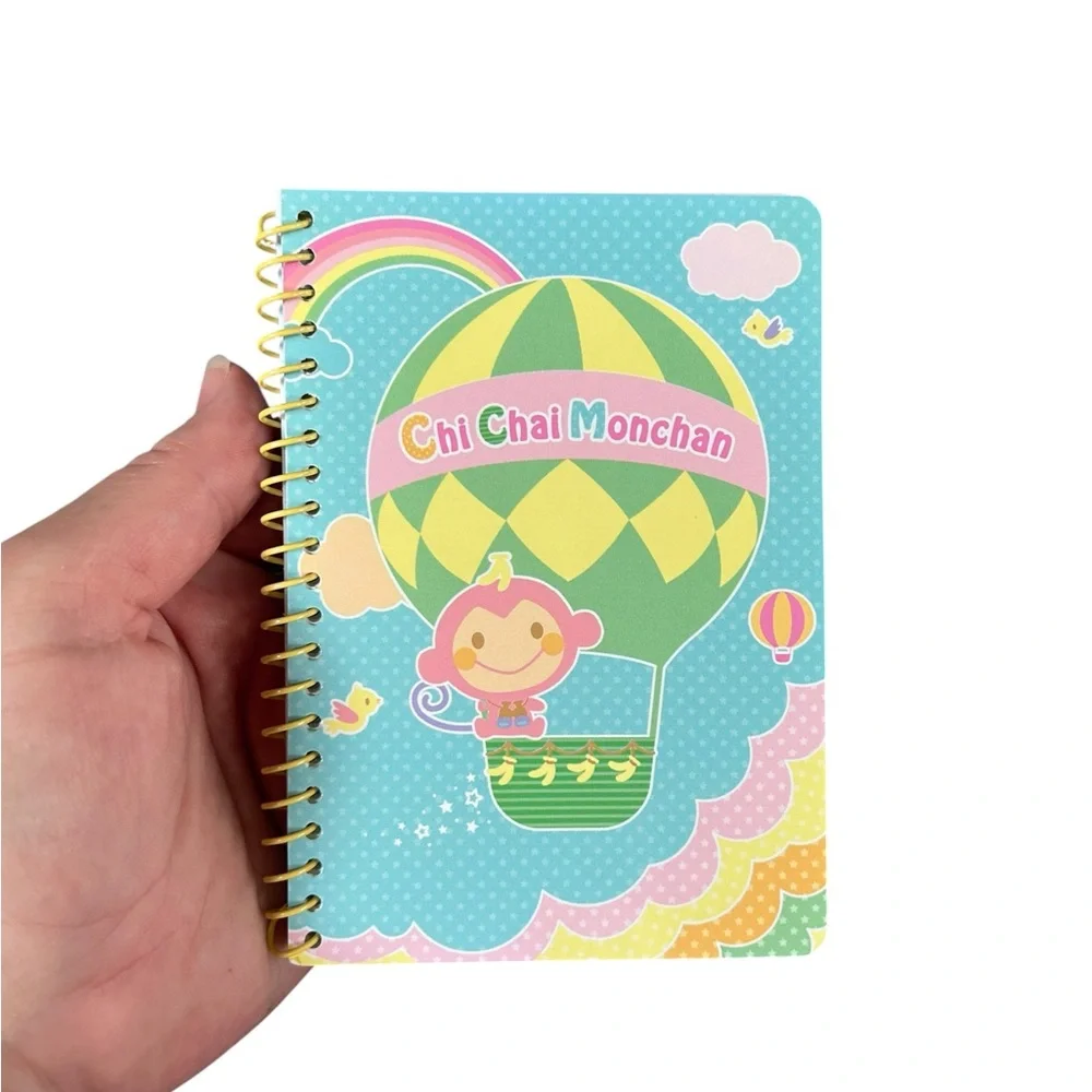 Vintage Sanrio Chi Chai Monchan Mini Spiral Notebook Y2K Kawaii Stationary NWT